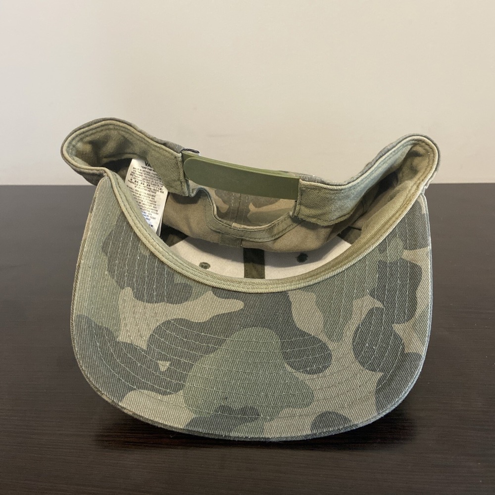 Vans Off the Wall Camo Baseball Cap Hat Men Cotton Snapback Army Green OSFA - Picture 3 of 4